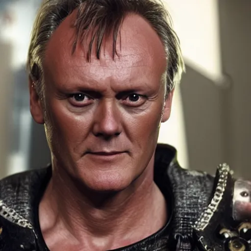 Image similar to Anthony Head as Cyberpunk Uther