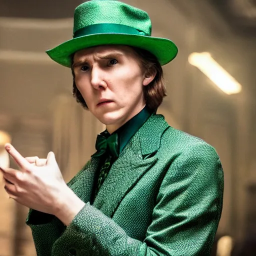 Image similar to film still of Paul Dano as Riddler in a new Batman movie