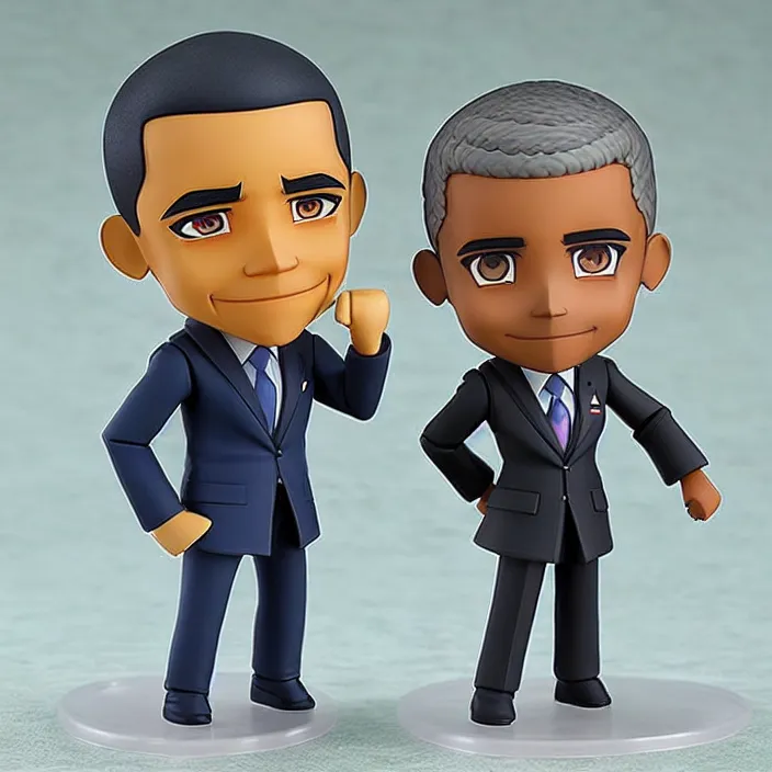 Image similar to Obama, An anime nendoroid of Obama, figurine, detailed product photo