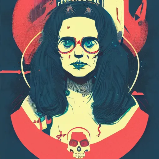 Image similar to portrait skull girl by petros afshar, tom whalen, laurie greasley, jc leyendecker and greg rutkowski