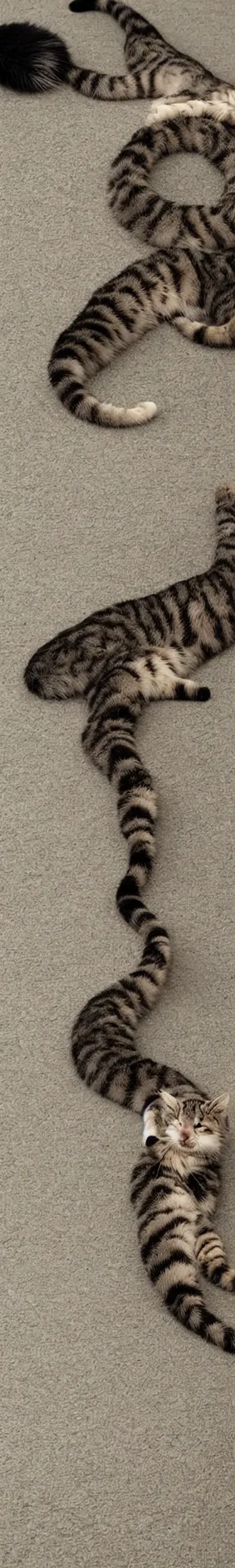 Image similar to a very, very long cat