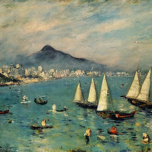 Image similar to rio de janeiro painted by eugene boudin