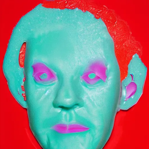 Image similar to a person made out of jello, portrait