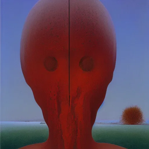 Image similar to Zdzisław Beksiński painting of a Glep