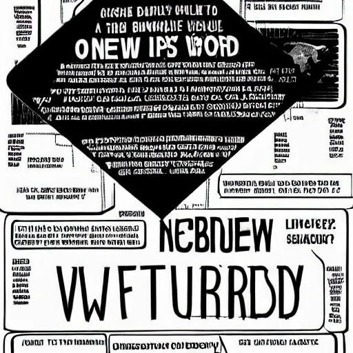 Prompt: a parody of new world order called a new word order about vocabulary, poster