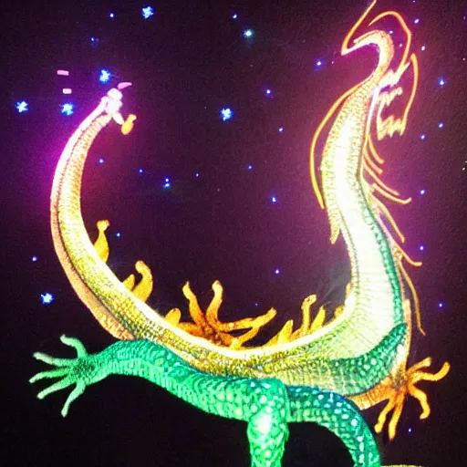 Prompt: fiber optic dragon