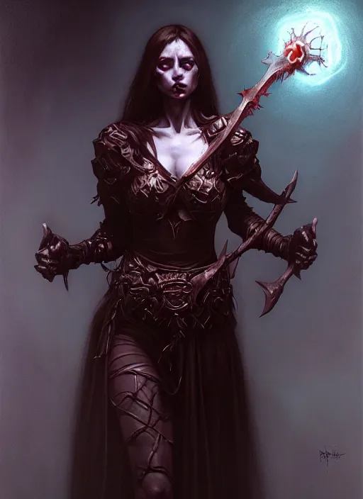 Image similar to necromancer, full body, hyper realistic, extremely detailed, dnd character art portrait, dark fantasy art, intricate fantasy painting, dramatic lighting, vivid colors, deviantart, artstation, by edgar maxence and caravaggio and michael whelan and delacroix.