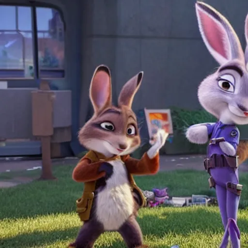 Prompt: Zootopia, live-action adaptation, real human, live-action, actress playing Judy Hopps