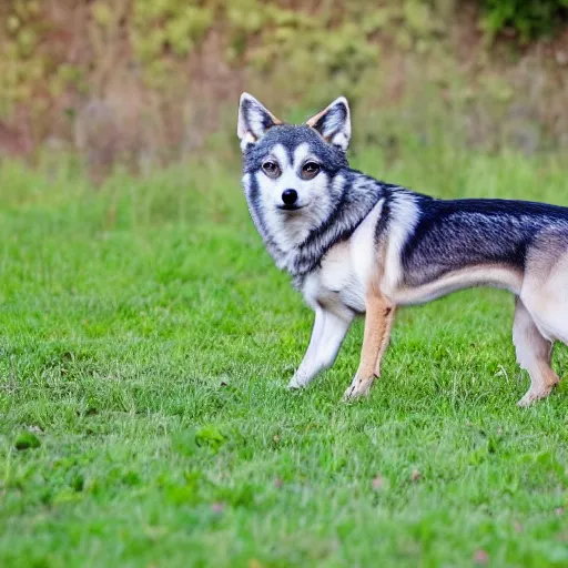 Image similar to a wolf and chihuahua hybrid