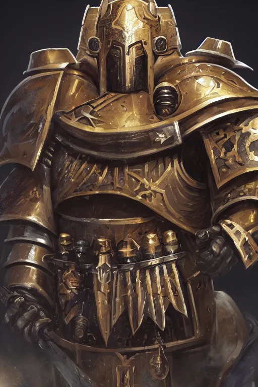 Image similar to armor portrait heros warhammer 4 0 k horus heresy fanart - the primarchs emperor by johannes helgeson animated with vfx concept artist & illustrator global illumination ray tracing hdr fanart arstation zbrush central hardmesh 8 k octane renderer comics stylized