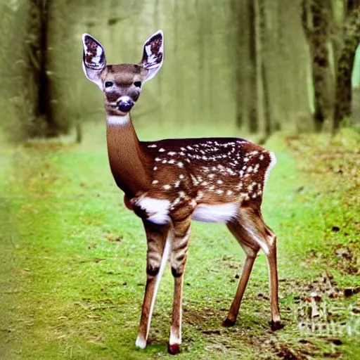 Image similar to a deer - cat - hybrid, animal photography