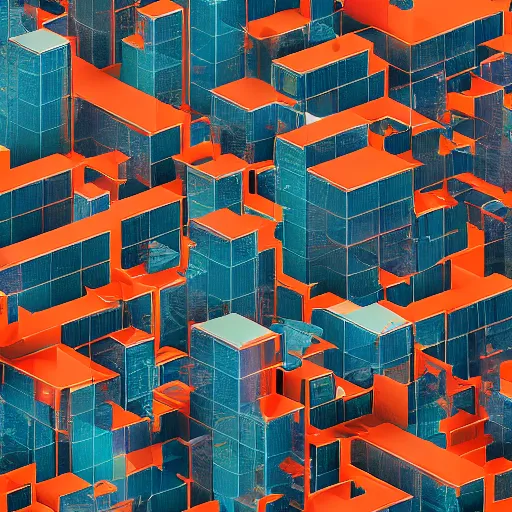 Image similar to city birds eye view, tetris, intricate artwork by tooth wu and wlop and beeple. octane render, trending on artstation, greg rutkowski very coherent symmetrical artwork. cinematic, hyper realism, high detail, octane render, 8 k, orange and black tones