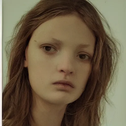 Image similar to portrait of a beautiful girl by vanessa beecroft