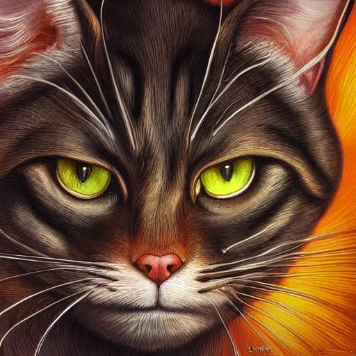 Image similar to a detailed fantasy painting of a cat scale animal, by lauri blank, artgerm, evelyn de morgan, 8K, 50mm lens