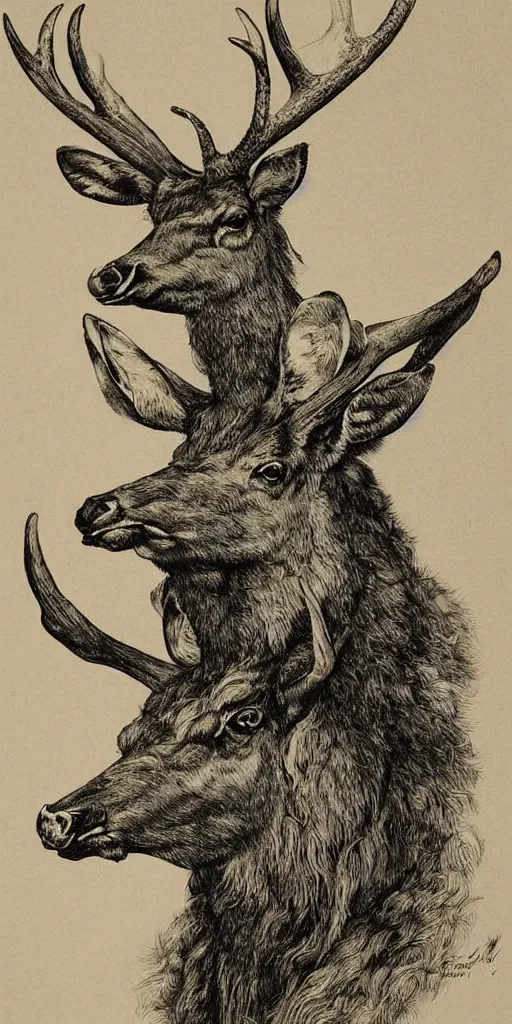 Image similar to a brilliant epic isograph print of a russian stag by josep tapiro baro in the style of baroque art, trending on art station