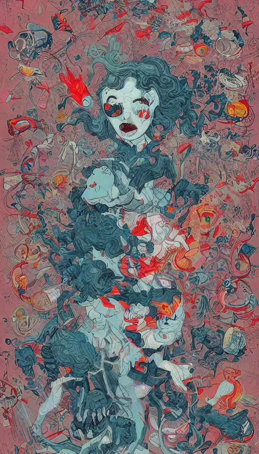 Image similar to rage, by james jean