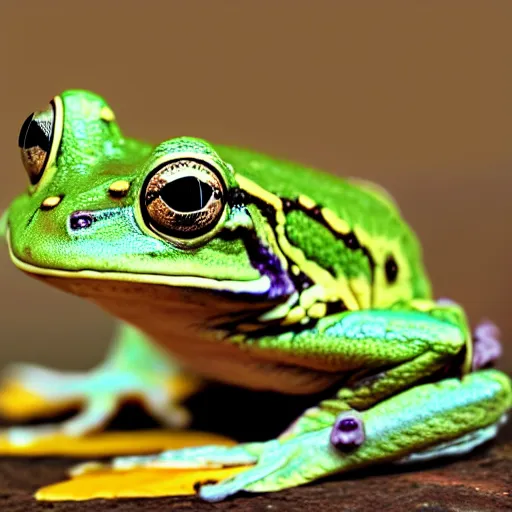 Prompt: Woman Frog sharp focus colorful realistic photograph