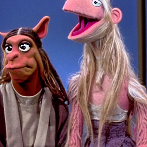 Image similar to jar jar binks in the muppet show