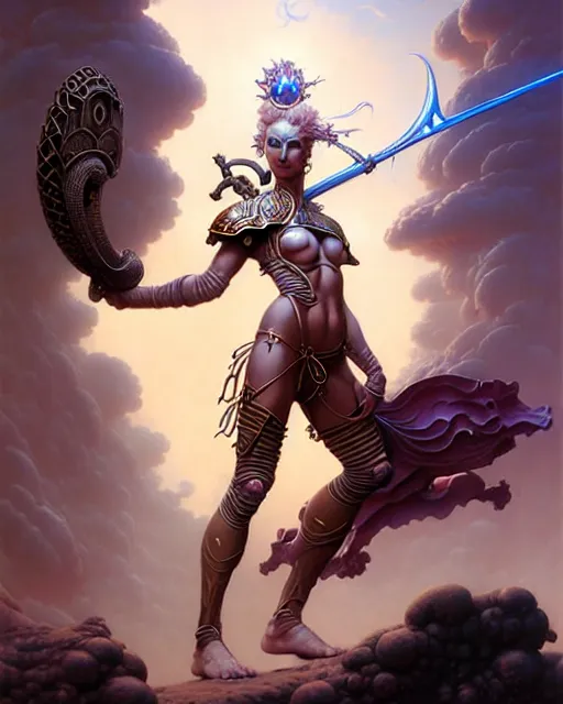 Image similar to beautiful warrior girl, fantasy character portrait, ultra realistic, wide angle, intricate details, the fifth element artifacts, highly detailed by peter mohrbacher, boris vallejo, hajime sorayama, wayne barlowe, aaron horkey, gaston bussiere, craig mullins