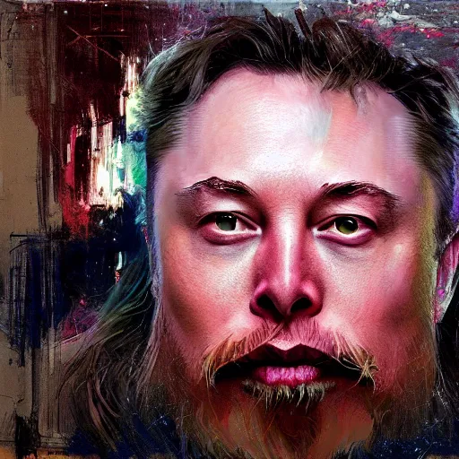 Prompt: chad chewbacca elon musk by jeremy mann, mixing, fusing, blending