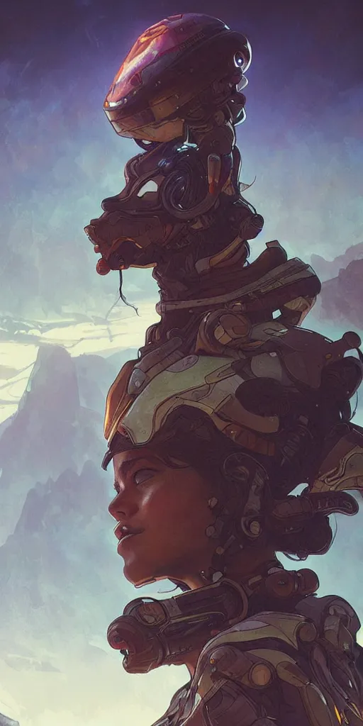 Image similar to abstract alien landscape, apex legends, epic lighting, sketch illustration, ultra detailed, art by artgerm and greg rutkowski and alphonse mucha