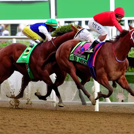 Image similar to horse with six legs wins the kentucky derby, high resolution, sports photograph,