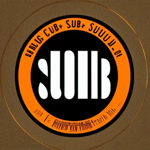 Image similar to logo for Sub Culture including a sub woofer and radio wave hills