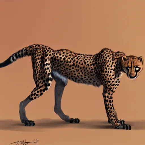 Prompt: cheetah flexing, muscular, high resolution, award winning, artstation, concept art,