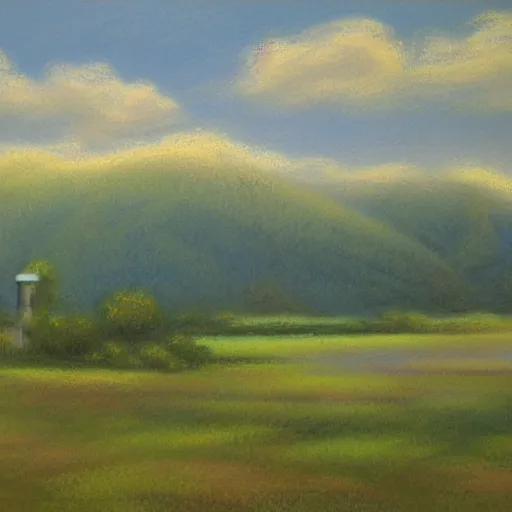 Prompt: beautiful landscape, pastel painting