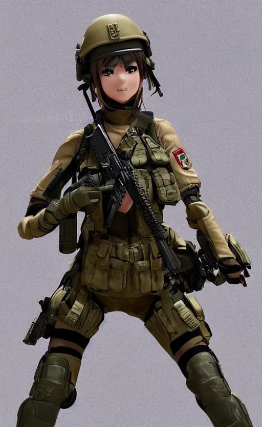 Prompt: portrait of the action figure of a female soldier, highly detailed, high resolution, desert background, toy, good smile company anime style, japanese collection product, stunning, girls frontline style, bokeh soft, 3d rendering, guilty gear strive graphics, 100mm, trending on instagram, by professional photographer, realistic human anatomy, realistic military carrier, modern warfare, realistic weapon, shot with a arriflex 35 ii, low saturation, small eyes