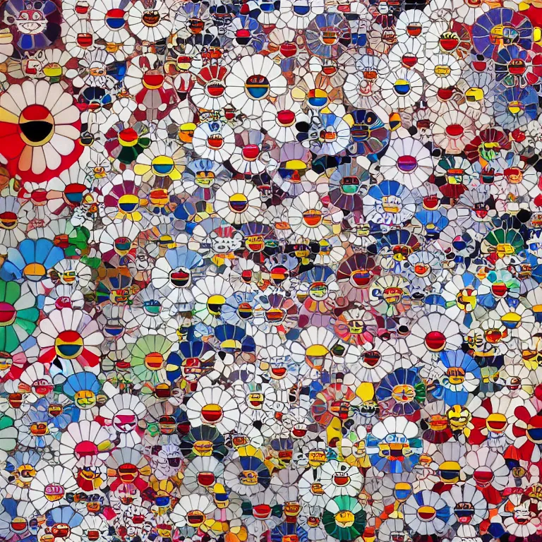 Image similar to japanese fan pattern, strong lines and bold colors, takashi murakami, digital painting, highly detailed, intricate, elegant, artstation, concept art, beautiful,