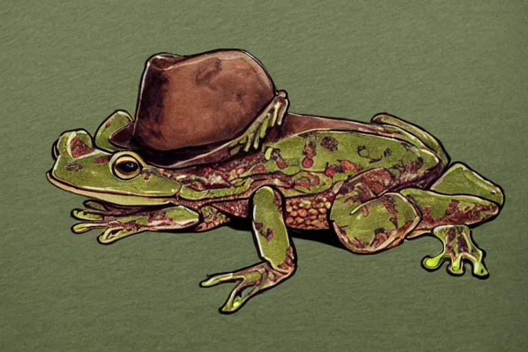 Image similar to cowboy frog