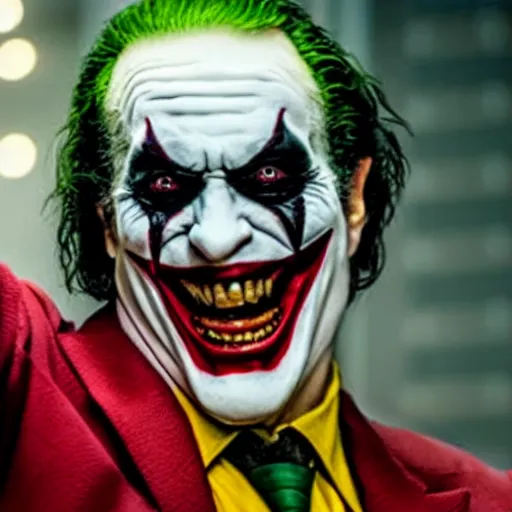 Image similar to film still of Gene Simmons as joker in the new Joker movie