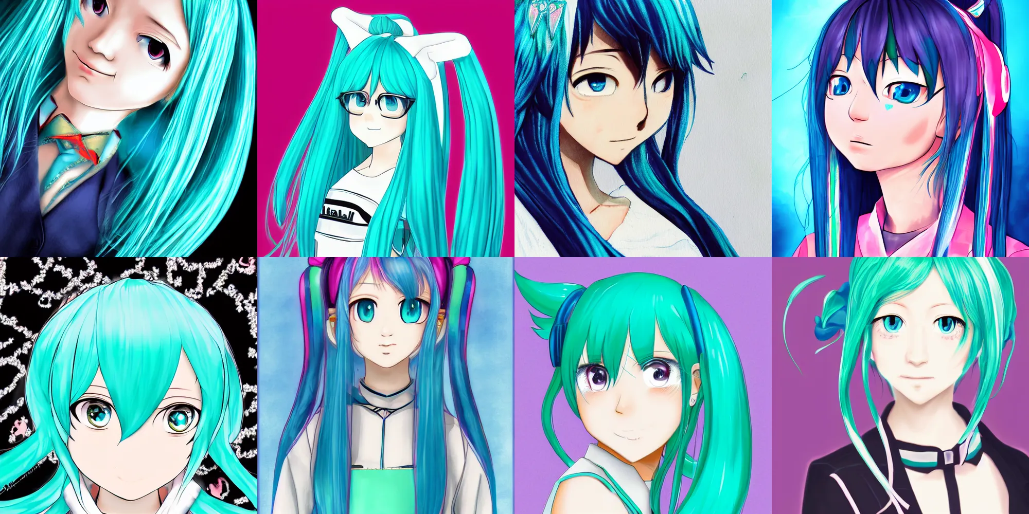 Prompt: a portrait of hatsune miku by merryweather