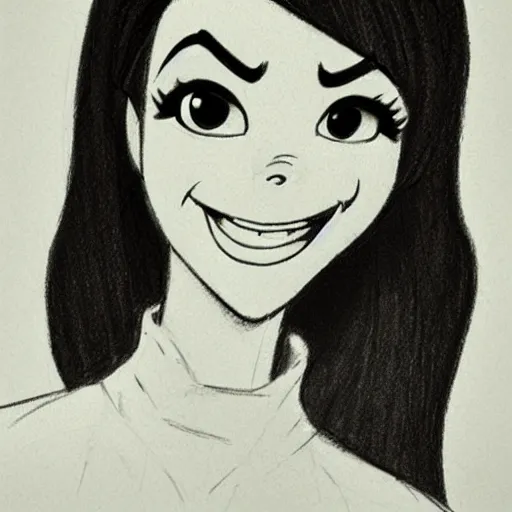 Image similar to milt kahl pencil sketch of victoria justice disney style