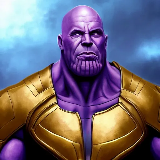 Image similar to thanos looking like vin diesel, realistic digital art, artstation, cinematic