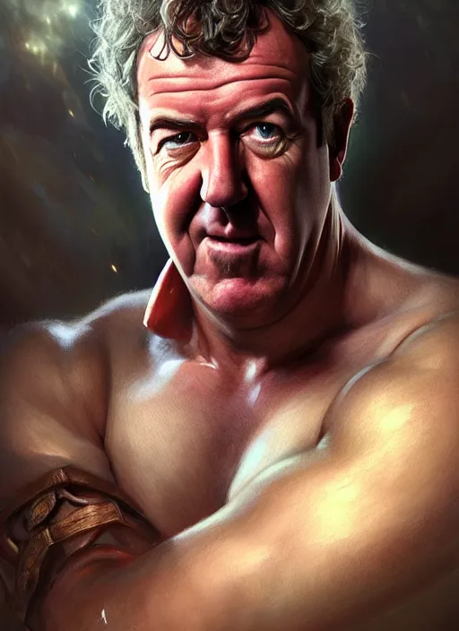 Prompt: portrait of jeremy clarkson, d & d, muscular, fantasy, intricate, elegant, highly detailed, digital painting, artstation, concept art, smooth, sharp focus, illustration, art by artgerm and greg rutkowski and alphonse mucha