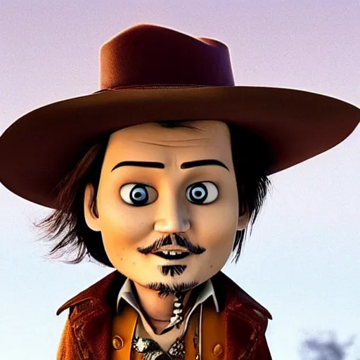 Image similar to johnny depp as woody