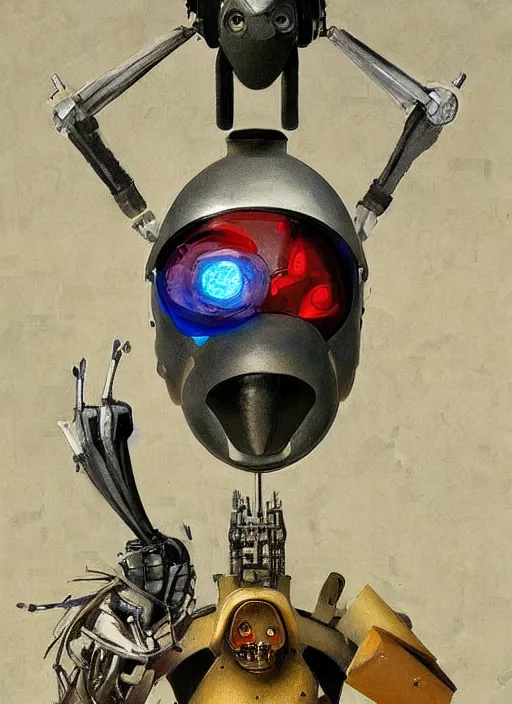 Image similar to cyber robots painted by hieronymus bosch, detailed digital art, trending on Artstation