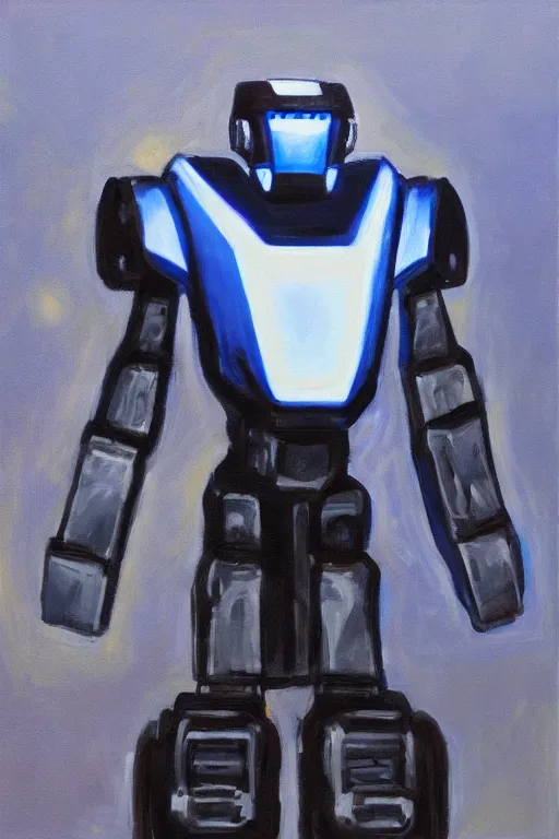 Image similar to tesla model 3 transforming into a transformer robot, oil on canvas