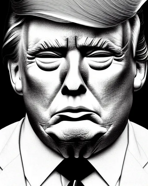 Image similar to digital art, portrait of donald trump sweating profusely, by alan bean, ultra detailed, character design, concept art, trending on artstation,