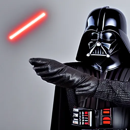 Image similar to darth vader with an inhaler