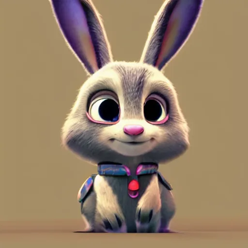 Prompt: super cute cyberpunk bunny, pixar, zootopia, cgi