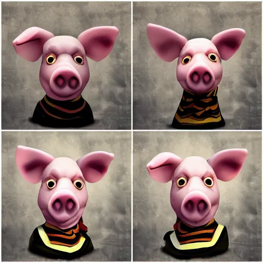 Prompt: harry potter as a pig, ultra realistic