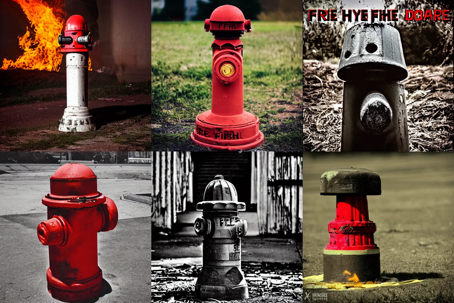 Prompt: Fire Hydrant death metal album cover