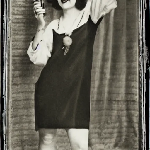 Image similar to women the 1 9 2 0's holding iphone