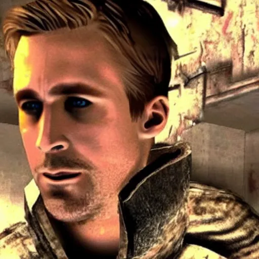 Image similar to ryan gosling in game dead space