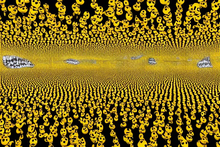 Image similar to Yayoi Kusama infinity room filled with pikachus photorealistic hyperdetailed 35mm 4k