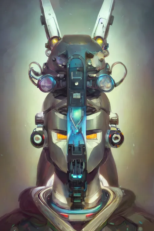 Image similar to portrait of a cybernetic llama samurai, cyberpunk concept art by pete mohrbacher and artgerm and wlop and greg rutkowski and deathburger, digital art, highly detailed, intricate, sci-fi, sharp focus, Trending on Artstation HQ, deviantart, unreal engine 5, 4K UHD image, daily deviation