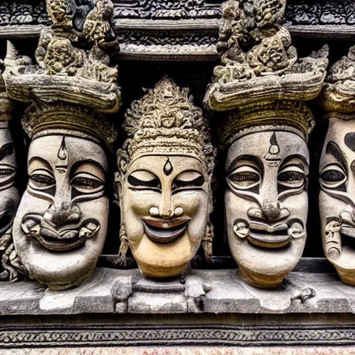 Image similar to bali temple, perfect faces